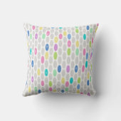 シームレスなレトロカラーデザイン円水玉模様pa クッション (裏面)