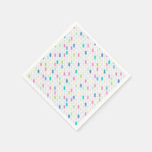 シームレスなレトロカラーデザイン円水玉模様pa スタンダードカクテルナプキン (角)