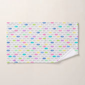 シームレスなレトロカラーデザイン円水玉模様pa バスタオルセット (ハンドタオル)