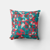 シームレスなレトロジオメトリックパターン クッション (正面)