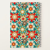 シームレスなレトロフローラルパターン。ヴィンテージ装飾 ノートブック (裏面)