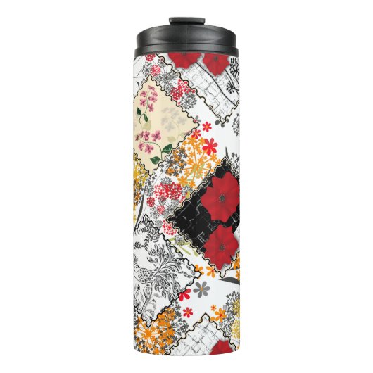 シームレスなレトロヴィンテージパッチワークキルティングパッチ タンブラー (正面)