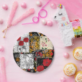 シームレスなレトロヴィンテージパッチワークキルティングパッチ ペーパープレート (パーティー)