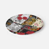 シームレスなレトロヴィンテージパッチワークキルティングパッチ ペーパープレート (アングル)