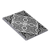 シームレスなレースバラロマンチックなレトロヴィンテージブラックl ノートブック (右側)