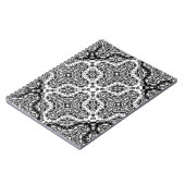 シームレスなレースバラロマンチックなレトロヴィンテージブラックl ノートブック (左側)