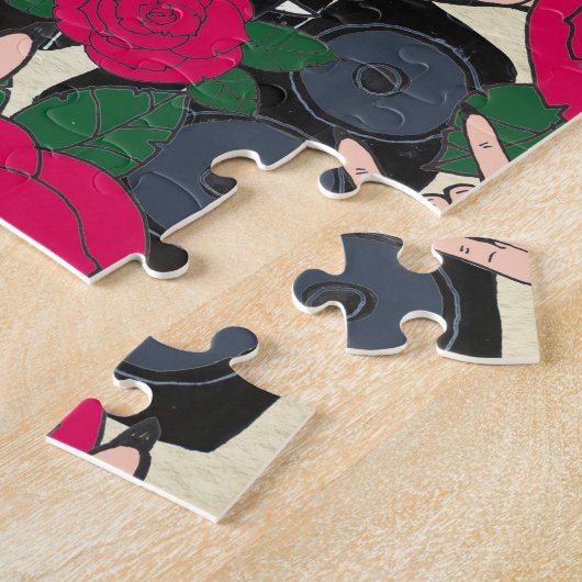 シームレスなロック音楽、抽象芸術パターン。 ジグソーパズル (側面)