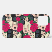 シームレスなロック音楽、抽象芸術パターン。 Case-Mate iPhoneケース (裏面 (横))