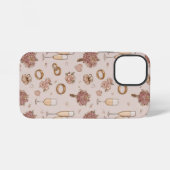 シームレスなロマン結婚ティックのパターン iPhoneケース (裏面横)