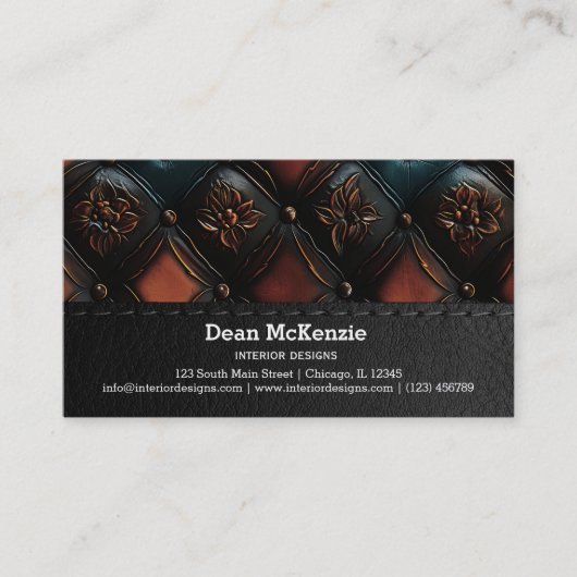 シームレスなヴィンテージエンボス 名刺 (正面)