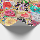 シームレスなヴィンテージオートバイのシルエット背景。 ラッピングペーパー (角)