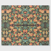 シームレスなヴィンテージカオス装飾抽象芸術フローラ ラッピングペーパー (フラット)
