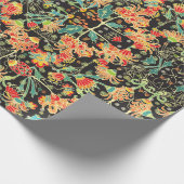 シームレスなヴィンテージカオス装飾抽象芸術フローラ ラッピングペーパー (角)