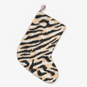 シームレスなヴィンテージスクライブラヒョウの毛皮パター スモールクリスマスストッキング (正面 (吊り時))