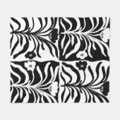 シームレスなヴィンテージハンド描画フローラのパターン フリースブランケット (正面(横))