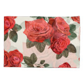 シームレスなヴィンテージバラパターン、フローラデザイン 枕カバー (裏面)