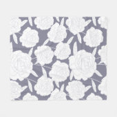 シームレスなヴィンテージバラ フリースブランケット (正面(横))