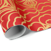 シームレスなヴィンテージパターンと抽象芸術フローラ ラッピングペーパー (ロールコーナー)