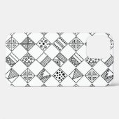 シームレスなヴィンテージパターン白黒の幾何学的 Case-Mate iPhoneケース (裏面 (横))