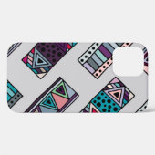シームレスなヴィンテージパターン。幾何学的な背景w Case-Mate iPhoneケース (裏面 (横))