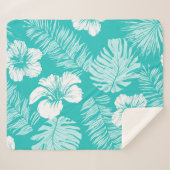 シームレスなヴィンテージパ葉ターン（熱帯p） シェルパブランケット (正面(横))