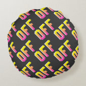 シームレスなヴィンテージピクセルがシンボルや象徴パターンから外れます。アウトライン  ラウンドクッション (裏面)