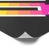 シームレスなヴィンテージピクセルオフシンボルや象徴パターン。アウトライン ポスター (角)