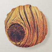 シームレスなヴィンテージフローラ要素の抽象芸術パターン ラウンドクッション (裏面)