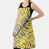 シームレスなヴィンテージブラックとイエロータイガーパターン。S エプロン (インサイチュ)