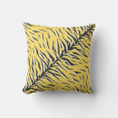 シームレスなヴィンテージブラックとイエロータイガーパターン。S クッション (正面)