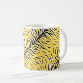 シームレスなヴィンテージブラックとイエロータイガーパターン。S コーヒーマグカップ (正面右)