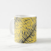 シームレスなヴィンテージブラックとイエロータイガーパターン。S コーヒーマグカップ (正面左)