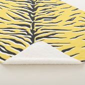 シームレスなヴィンテージブラックとイエロータイガーパターン。S シェルパブランケット (3/4)