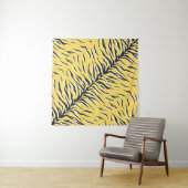 シームレスなヴィンテージブラックとイエロータイガーパターン。S タペストリー (インサイチュ)