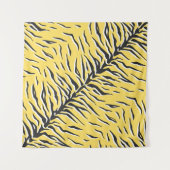 シームレスなヴィンテージブラックとイエロータイガーパターン。S タペストリー (正面)