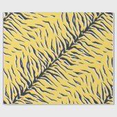 シームレスなヴィンテージブラックとイエロータイガーパターン。S ラッピングペーパー (フラット)