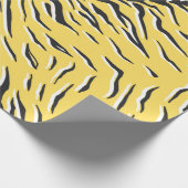 シームレスなヴィンテージブラックとイエロータイガーパターン。S ラッピングペーパー (角)