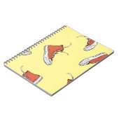 シームレスなヴィンテージレッドスニーカー、ハンドDr ノートブック (左側)