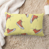 シームレスなヴィンテージレッドスニーカー、ハンドDr ランバークッション (ブランケット)