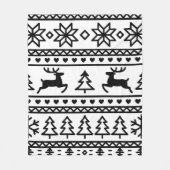 シームレスなヴィンテージ北欧秋冬のパターン フリースブランケット (正面)