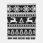 シームレスなヴィンテージ北欧秋冬のパターン フリースブランケット (正面)