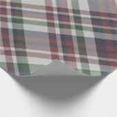 シームレスなヴィンテージ数々のカラータータンチェックパターン。プレイド ラッピングペーパー (角)
