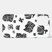 シームレスなヴィンテージmayaパターン。白黒のeth Case-Mate iPhoneケース (裏面 (横))