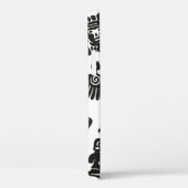 シームレスなヴィンテージmayaパターン。白黒のeth Case-Mate iPhoneケース (裏面 / 右)