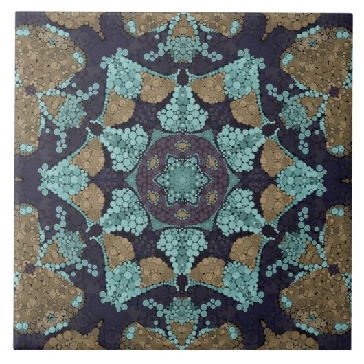 シームレスな万華鏡のように千変万化するパターンモザイク装飾アフリカea タイル (正面)