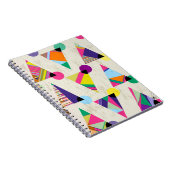 シームレスな三角形パターン背景、ヒップスターretr ノートブック (右側)