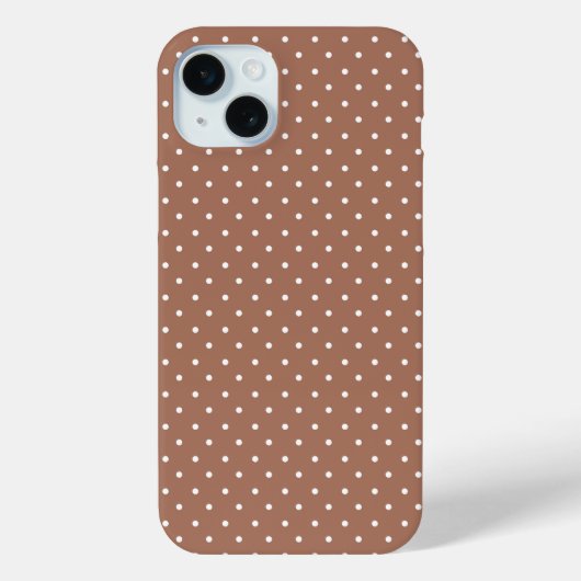 シームレスな中茶色の水玉模様 Case-Mate iPhoneケース (裏面)