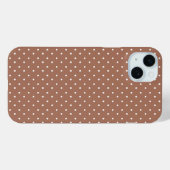 シームレスな中茶色の水玉模様 Case-Mate iPhoneケース (裏面 (横))
