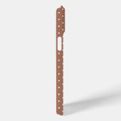 シームレスな中茶色の水玉模様 Case-Mate iPhoneケース (裏面 / 右)