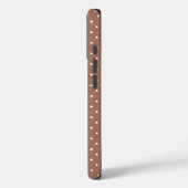 シームレスな中茶色の水玉模様 Case-Mate iPhoneケース (裏面 / 左)
